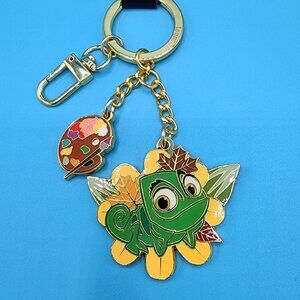 Loungefly Disney Tangled Rapunzel Pascal Paint Fall Autumn Keychain Charm NEW